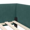 vidaXL Hoekbedframe Donkergroen 90 cm x 200 cm VelvetenPlywood
