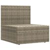 vidaXL 11-delige Loungeset met kussens poly rattan grijs