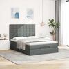 vidaXL Ottoman bed met matras 140x200cm stof donkergrijs