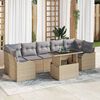 vidaXL Tuin Sofa Set met kussen 8 pcs Beige poly rattan