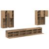 vidaXL TV Wandkast Set Wandgemonteerd 7 pcs Artisan Eiken Bewerkt hout