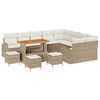 vidaXL Tuinbankenset 13 st Beige poly rattan