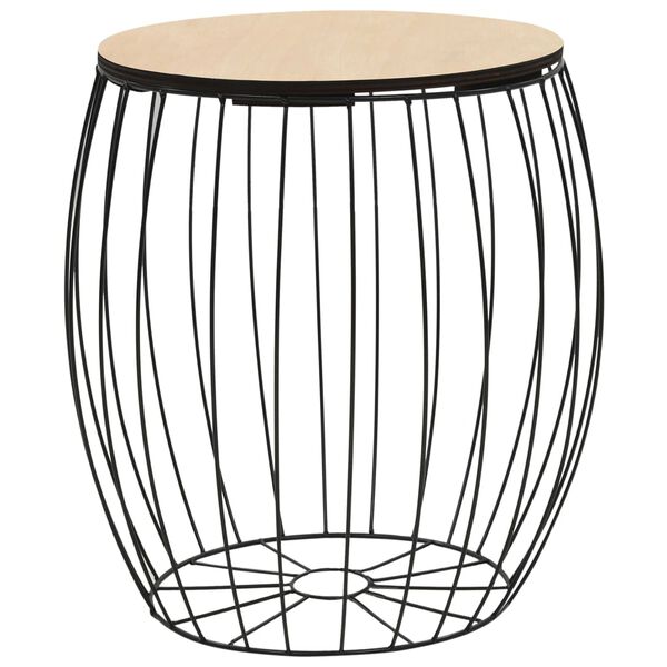 vidaXL Salontafelset populierenhout multiplex ijzer 3-delig