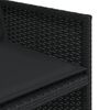 vidaXL 7-delige Tuinset met kussens poly rattan zwart