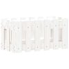 vidaXL Plantenbak met hekontwerp 60x30x30 cm massief grenenhout wit