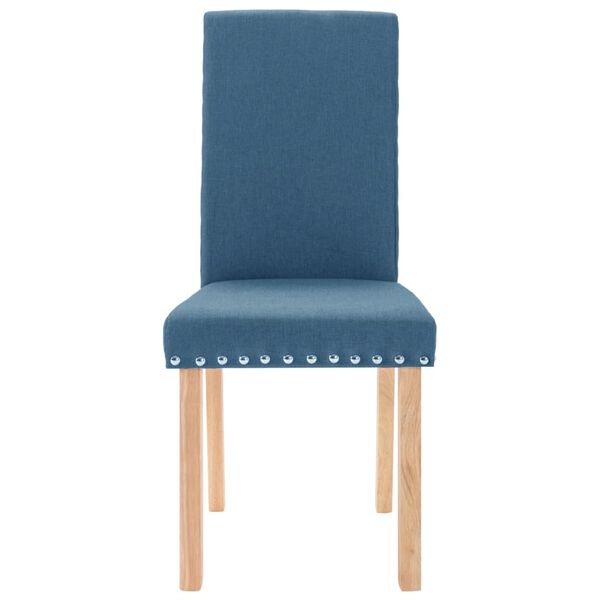 vidaXL Eetkamerstoelen 4 st stof blauw