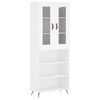 vidaXL Hoge kast 69,5x34x180 cm bewerkt hout wit