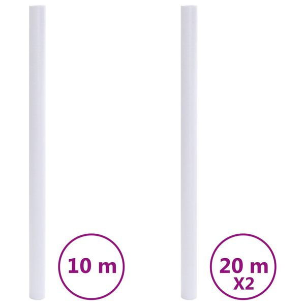 vidaXL Raamfolies mat PVC wit