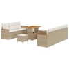 vidaXL Tuinbankenset 10 st Beige poly rattan