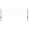 vidaXL zeshoekig gaasgek met palen 100 x 0,6 m PVC-Coated Staal Grijs