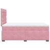 vidaXL Boxspring met matras fluweel roze 120x200 cm