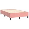 vidaXL Boxspring met matras en LED fluweel roze 120x200 cm