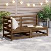 vidaXL 2-delige Loungeset massief grenenhout honingbruin
