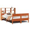 vidaXL Bed met boekenkast zonder matras grenenhout wasbruin 135x190 cm