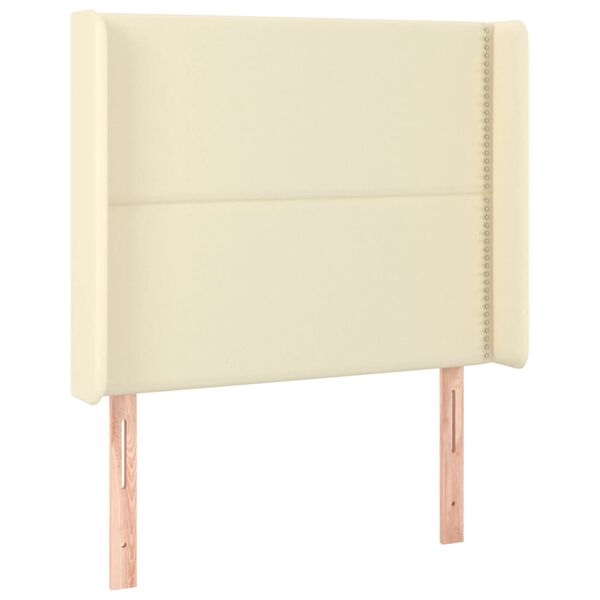 vidaXL Hoofdbord LED 103x16x118/128 cm kunstleer cr&egrave;mekleurig