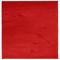 vidaXL Vloerkleed OVIEDO laagpolig 160x160 cm rood
