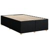 vidaXL Boxspring met matras stof zwart 120x190 cm