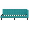 vidaXL Hoekbedframe met hoofdeinde Turquoise 80 x 200 cm Fluweel