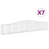 vidaXL Schanskorven 7 st gewelfd 400x30x60/80 cm ijzer