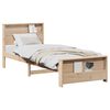 vidaXL Bedframe met plank Bruin 100 x 200 cm Massief grenenhout