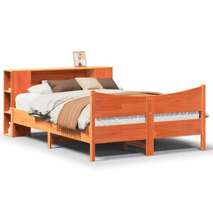 vidaXL Bedframe zonder matras massief grenenhout wasbruin 160x200 cm