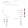 vidaXL Hoofdbord LED 90x5x118/128 cm fluweel donkergrijs