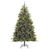 vidaXL Kunstmatige Scharnier Kerstboom met Cones Groen 240 cm