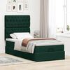 vidaXL Ottoman bed met matrassen 90x190cm fluweel donkergroen