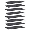 vidaXL Wandschappen 8 st 80x20x1,5 cm spaanplaat grijs