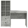 vidaXL Bureau met lade 2 pcs Beton Grijs