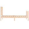 vidaXL Bedframe met hoofdbord massief hout