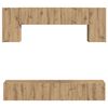 vidaXL Tv-meubelset Wandgemonteerd 4 pcs Hoogglans wit Bewerkt hout