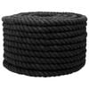 vidaXL Katoenen Touw 16 mm 25 m Zwart 100% Katoen