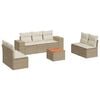 vidaXL 8-delige Loungeset met kussens poly rattan beige