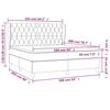 vidaXL Boxspring met matras stof donkerbruin 160x200 cm