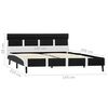 vidaXL Bedframe met LED kunstleer zwart 140x200 cm