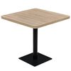 vidaXL Bistrotafel vierkant 80x80x75 cm MDF en staal eikenkleur