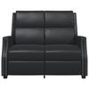 vidaXL Fauteuil 2-zits verstelbaar kunstleer zwart