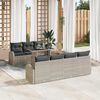 vidaXL Tuin Sofa Set met kussen 8 pcs Lichtgrijs Poly Rattan