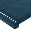 vidaXL Hoofdbord met randen 183x23x78/88 cm fluweel donkerblauw