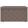 vidaXL Slaapbank met matras en USB stof taupe 90x200 cm