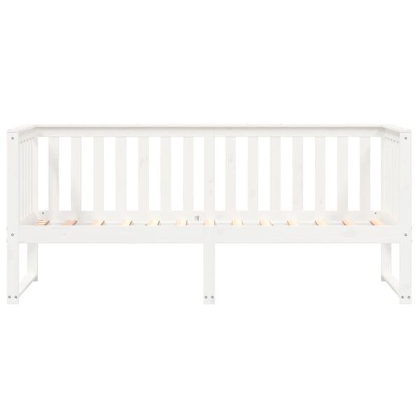 vidaXL Slaapbank zonder matras 80x200 cm massief grenenhout wit