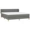 vidaXL Boxspring met matras stof donkergrijs 180x200 cm
