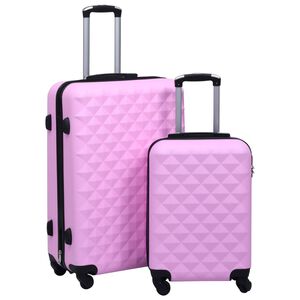 vidaXL 2-delige Harde kofferset ABS roze