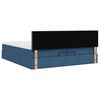 vidaXL Ottoman bed met matras 200x200 cm stof blauw