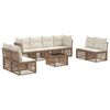 vidaXL Tuinbankenset 9 st Beige poly rattan