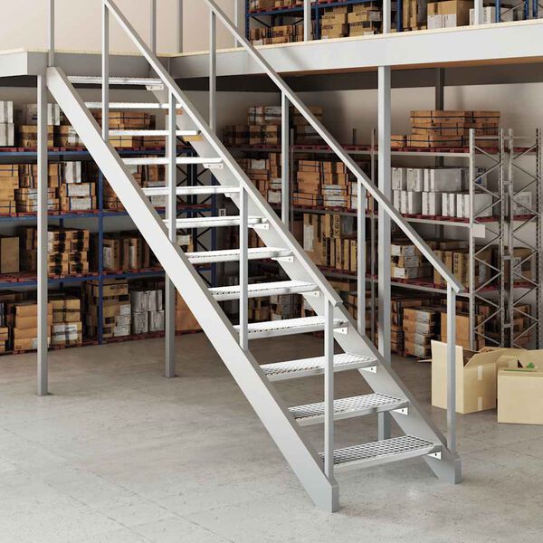 vidaXL Traptrede rooster 70x24x7 cm gegalvaniseerd staal