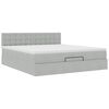 vidaXL Ottoman bed met matras 180x200cm fluweel lichtgrijs