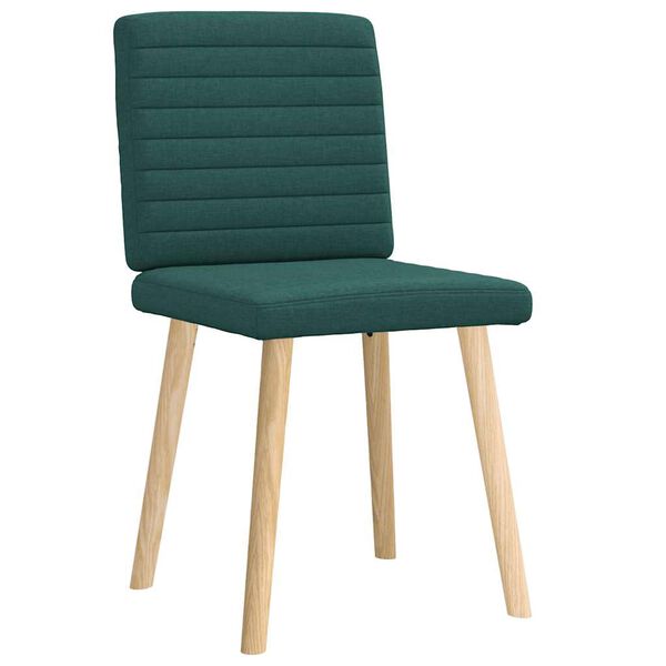 vidaXL Eetkamerstoelen 2 st stof donkergroen