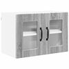 vidaXL Wandglas cabinet PORTO Grijs Sonoma 60 x 31 x 40 cm